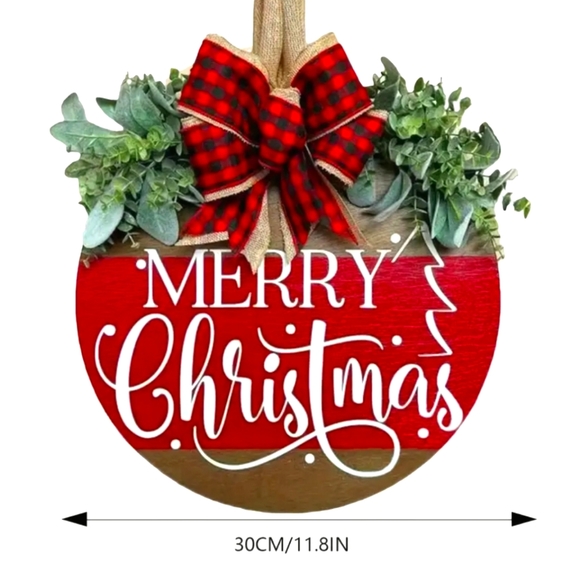 Merry Christmas Sign/Wreath - Picture 2 of 3